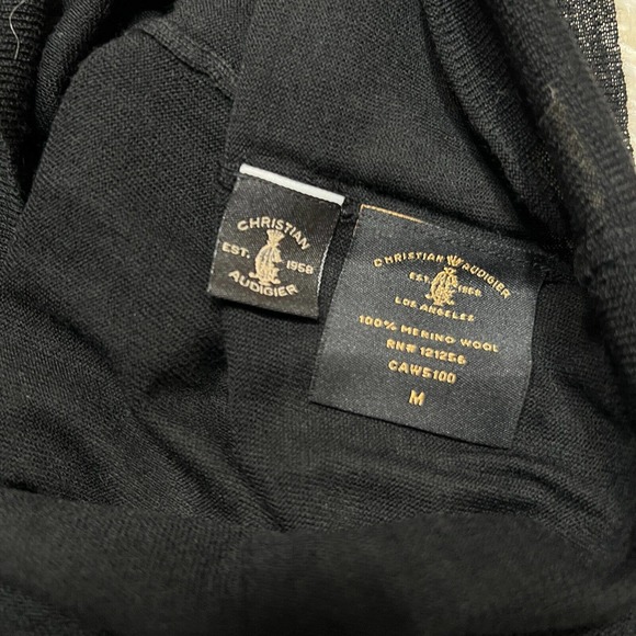 CHRISTIAN AUDIGIER LONG CHAIN MERINO WOOL CARDIGAN SWEATER - Picture 4 of 7